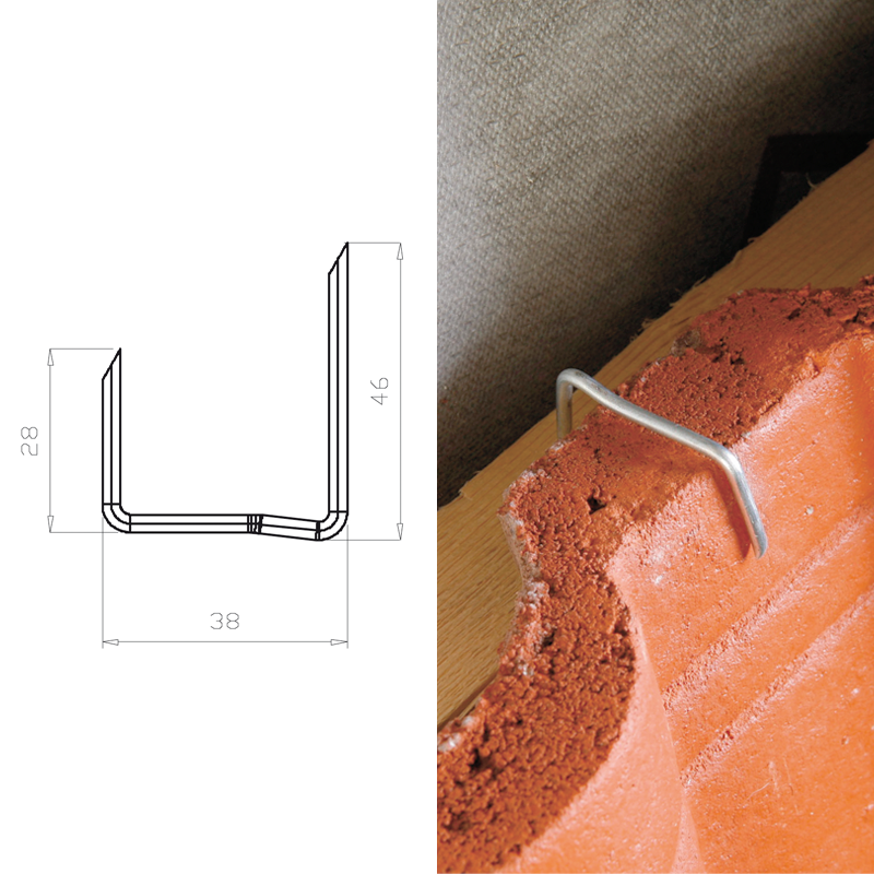 Spinka do dachówki betonowej U Zn (250 szt.)