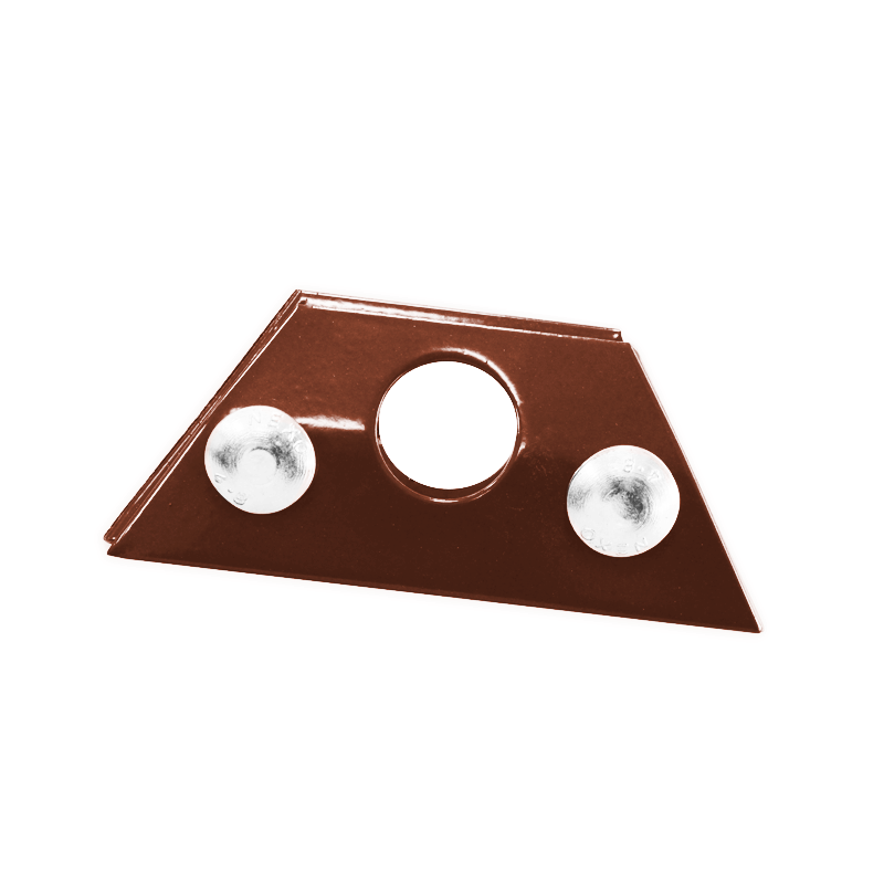 Uchwyt bariery p-śnieg. stal. 28,5 mm pojedyn. FALZ brązowy