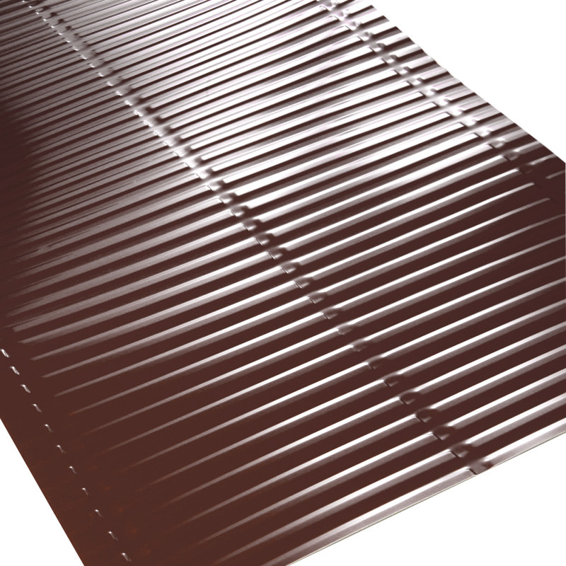 Kosz dachowy alum.tł.poprzecznie 6m w rolce ciemnobrązowy