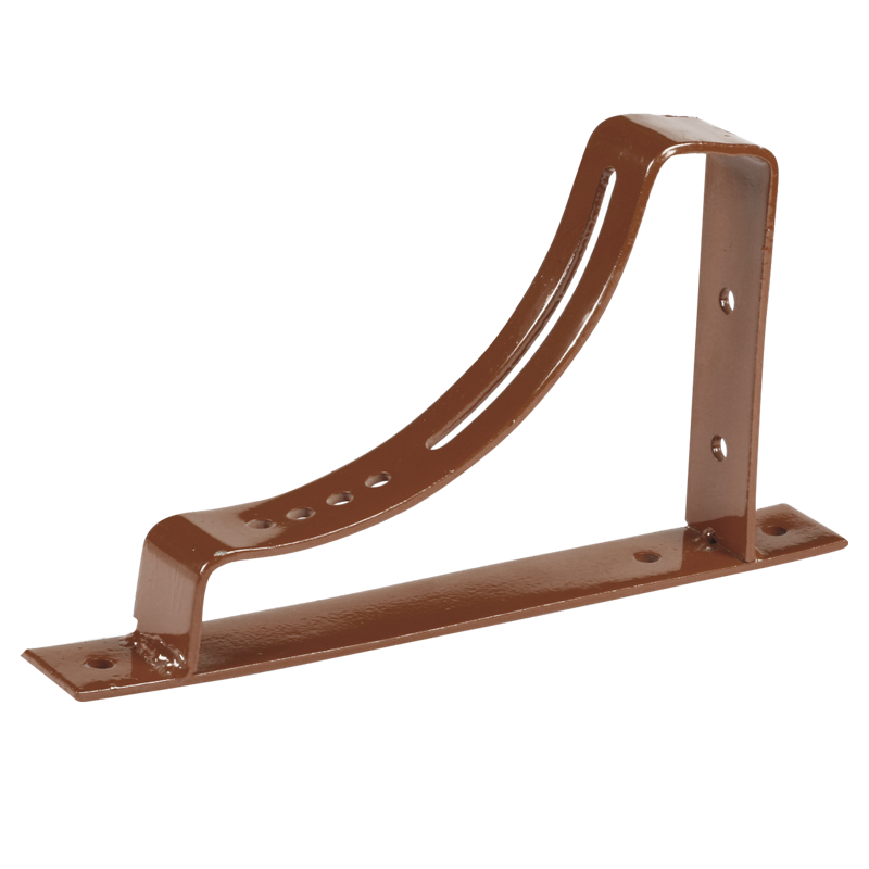 Universal bench grip support - U type - powder coated - brown