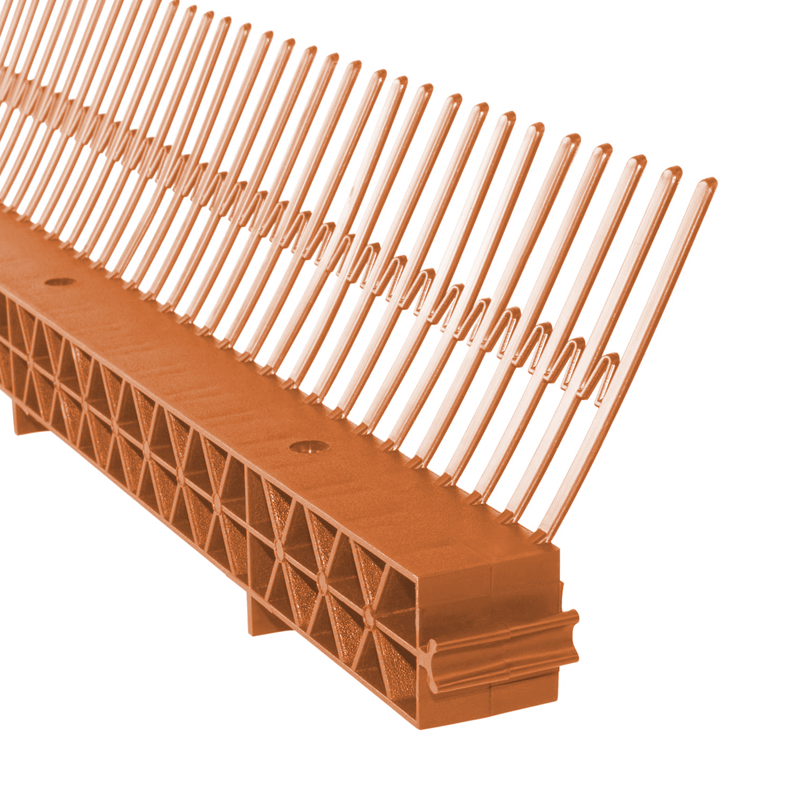Grzebień okapowy z kratką went. S ceglasty (TH)
