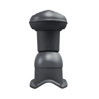 Ventilation chimney VIRTUM 125 for metal sheet tiles BW - black