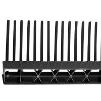 Grzebień okapowy z kratką went. czarny