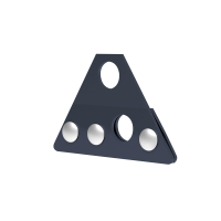 Uchwyt bariery p.śnieg. alu. 26 mm podw. FALZ RAL 7024