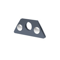 Uchwyt bariery p.śnieg. alu. 26 mm pojedyn. FALZ grafitowy