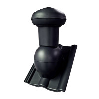 Kominek Virtum 125 dachówka - 03 czarny