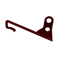 Uchwyt bariery p-śnieg. stal. 28,5 mm podw. D kasztanowy