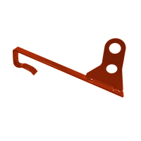 Uchwyt bariery p-śnieg. stal. 28,5 mm podw. D ceglasty