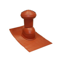 Ventilation chimney VIRTUM 125 UNI Al - brick red