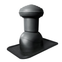 Ventilation chimney VIRTUM 125 for shingle - black