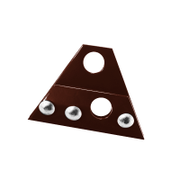 Uchwyt bariery p-śnieg. stal. 28,5 mm podw. FALZ ciemnobrązowy