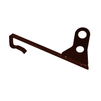 Uchwyt bariery p-śnieg. stal. 28,5 mm podw. D ciemnobrązowy