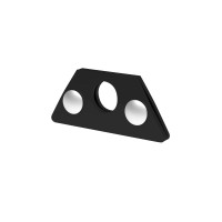 Uchwyt bariery p.śnieg. alu. 26 mm pojedyn. FALZ czarny