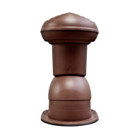 Kominek Virtum 125 blacha płaska - P ciemnobrązowy