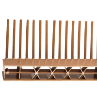 Grzebień okapowy z kratką went. brązowy