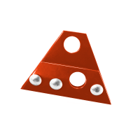 Uchwyt bariery p-śnieg. stal. 28,5 mm podw. FALZ ceglasty