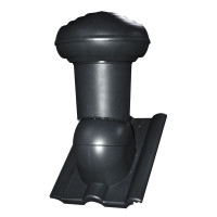 Kominek Virtum 160 dachówka - 03 czarny